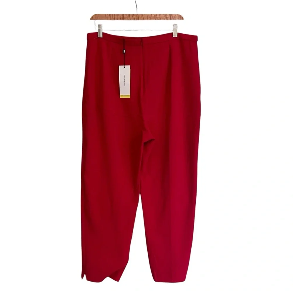 Karen Millen Red Straight Leg Pants - Picture 3 of 10